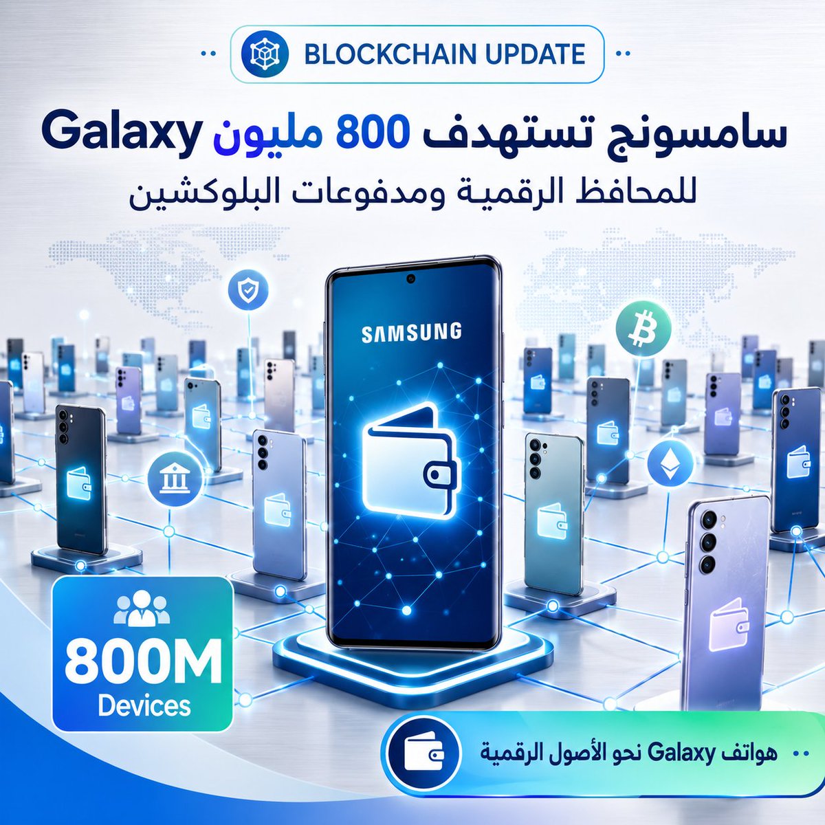 forever_avie's tweet photo. 📱 سامسونج تستهدف تحويل 800 مليون هاتف Galaxy لمحافظ أصول رقمية ودعم مدفوعات البلوكشين.

#Crypto #Blockchain https://t.co/uRVCtXpmVL