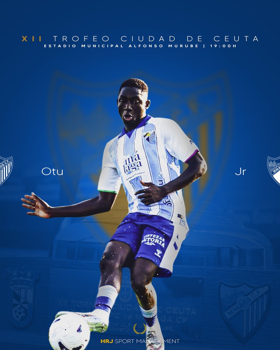 SportHrj's tweet photo. 🏆 𝐗𝐈𝐈 𝐓𝐑𝐎𝐅𝐄𝐎 𝐂𝐈𝐔𝐃𝐀𝐃 𝐃𝐄 𝐂𝐄𝐔𝐓𝐀
📝Nuestro jugador 𝑂𝑡𝑢 𝐽𝑅 estará presente hoy en Ceuta para disputar un nuevo encuentro, esta vez con motivo del trofeo veraniego “Ciudad de Ceuta”.
#WeCareForYourTalent | #HRJSportManagement https://t.co/b2x291RzVr