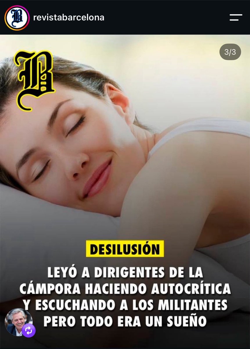 elcancillercom's tweet photo. [POLÍTICA] En Instagram, Alberto Fernández reposteó dos publicaciones de la Revista Barcelona con chicanas hacia La Cámpora. https://t.co/Wv86aylW3d