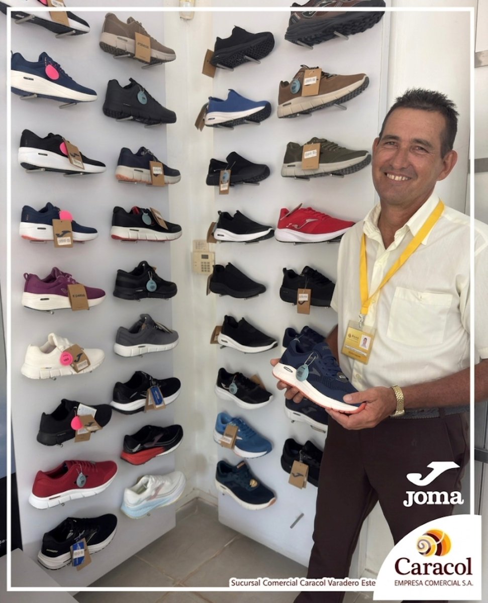 CaracolVaradero's tweet photo. 🌴👟 Ya puedes encontrar la nueva colección de calzado deportivo Joma. Diseños cómodos, modernos y llenos de energía para disfrutar Varadero al máximo. ☀️🌊
📍Tienda Sport Boulevard, Varadero.
#Joma #VeranoEnVaradero #NuevaMercancía #CaracolVaradero https://t.co/qNejRFcBvW