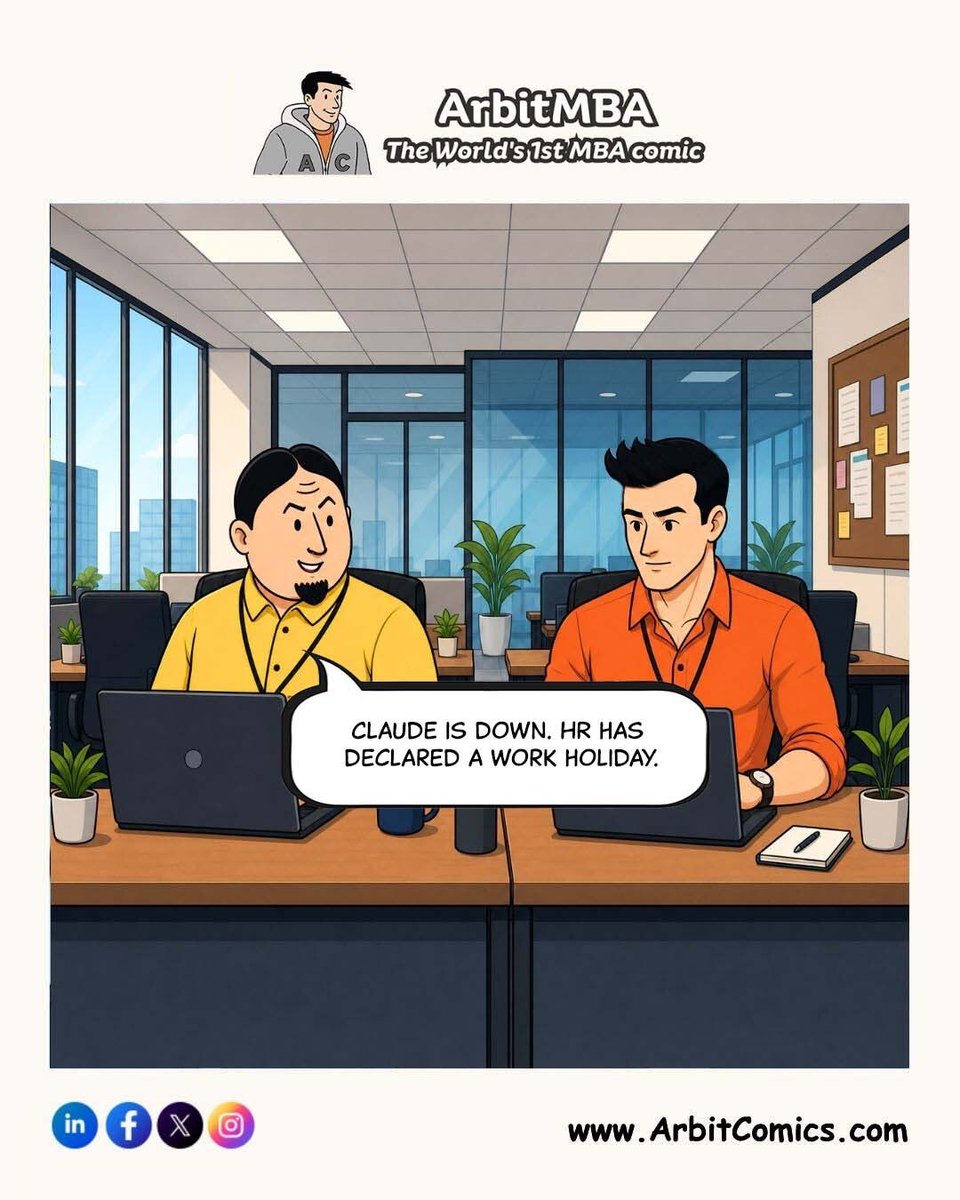 ArbitMBA's tweet photo. Office AI Life ...
#AIatWork #OfficeLife #CorporateHumor #TechMemes #ArbitMBA https://t.co/6tQ35EWzbU