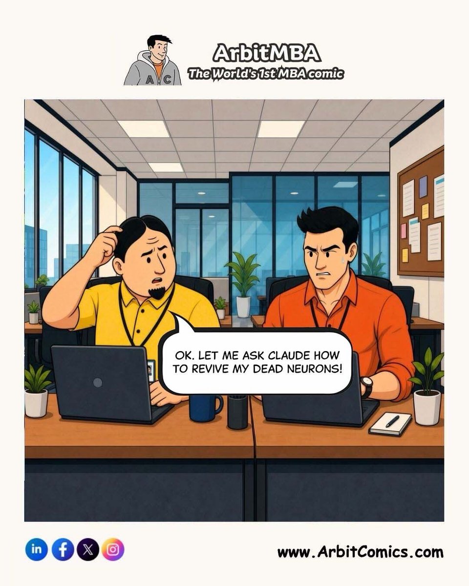 ArbitMBA's tweet photo. Office AI Life ...
#AIatWork #OfficeLife #CorporateHumor #TechMemes #ArbitMBA https://t.co/6tQ35EWzbU