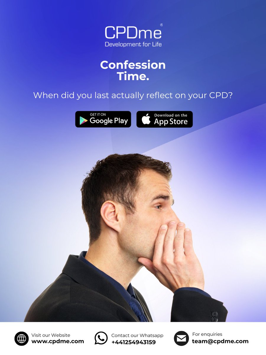cpdme's tweet photo. When did you last write a proper CPD reflection? Last week, last month, last audit cycle, or... never? ✨ 
We are curious. Reply in comments or DM us anonymously 💯

Get FREE 14-DAY trial ✅
🔗 https://t.co/VkUipuZD5G

#CPDme #CPDMadeSimple #CPDConfessions #CPD https://t.co/hC2HxeaXij