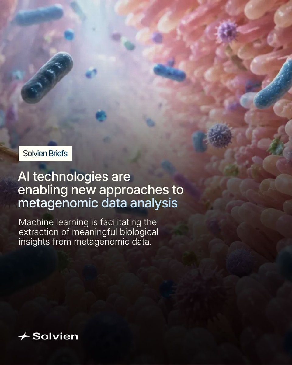 SolvienGlobal's tweet photo. Metagenomic research is rapidly evolving as artificial intelligence and machine learning enable researchers to extract meaningful biological insights from increasingly complex sequencing datasets. 
#Metagenomics #Microbiome #Bioinformatics #Genomics #LifeSciences https://t.co/nc70HVCuhX