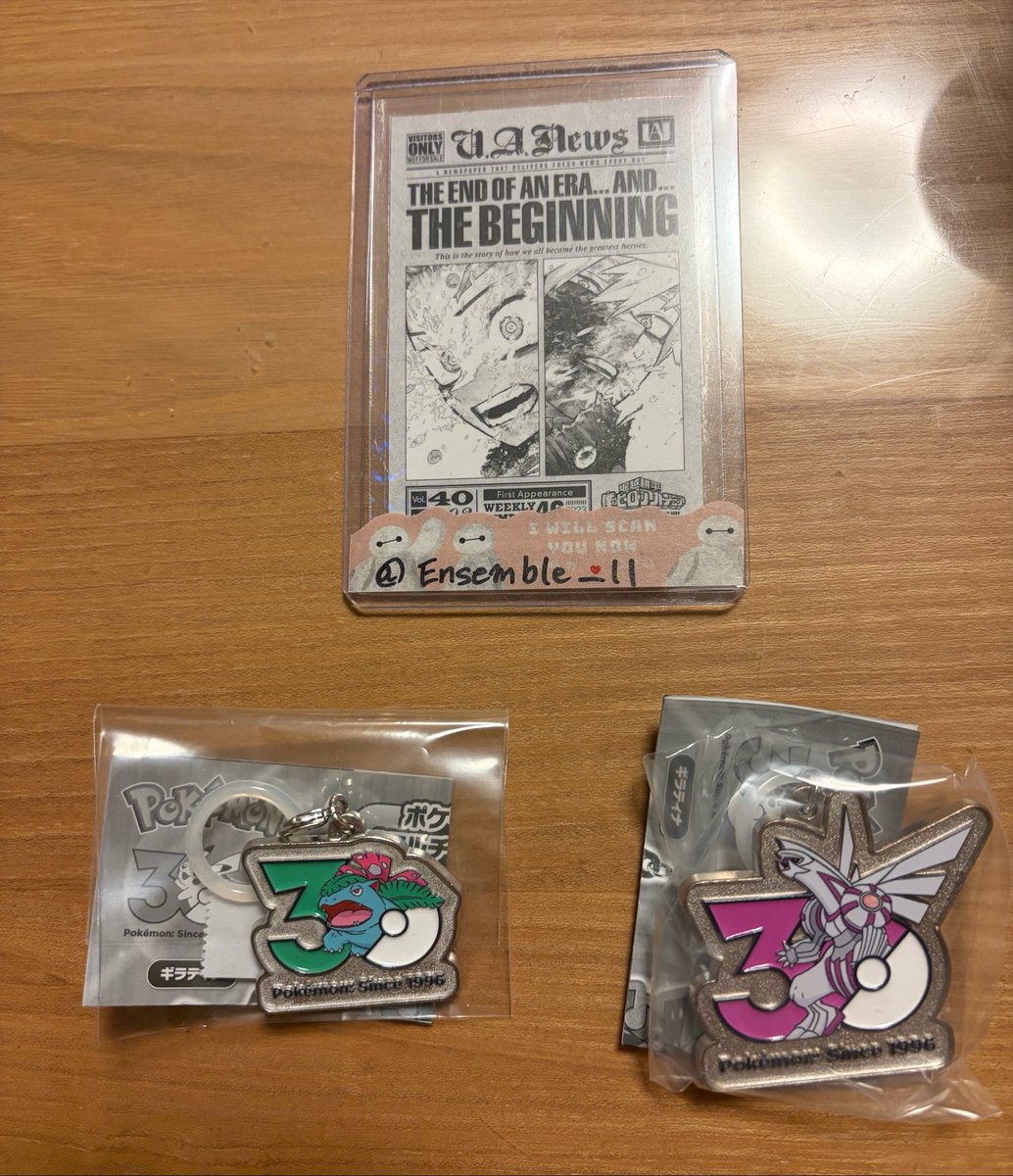 Ensemble_11's tweet photo. @1【交換】
ポケモン メタルチャーム 30周年 ガチャガチャ

【譲】
パルキア、フシギバナ

【求】
ディアルガ、ミュウ

福岡市内手渡し、郵送での交換可能。

検索からもお気軽にお声掛けください。 https://t.co/ZuLCGbjSTX