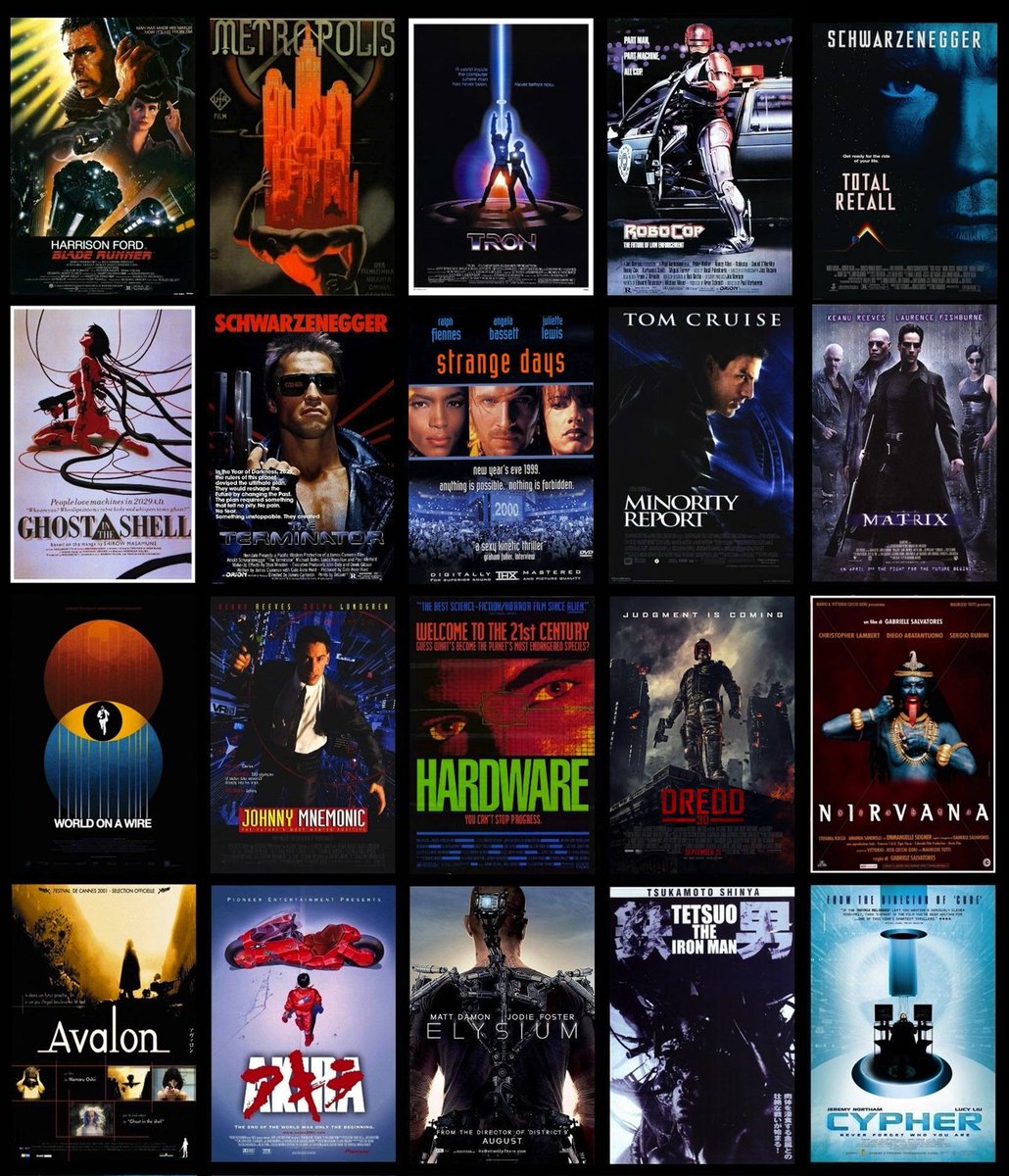 auteurhouse's tweet photo. Some essential CYBERPUNK films that should be on every cinephile's watchlist. https://t.co/E0QttVB9PZ