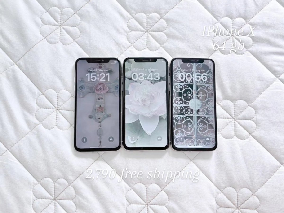 6_luvphone5's tweet photo. ⊱ꕤ⊰🪷 iPhone X 64gb🦢2,790ส่งฟรี₊⋆.˚

WiFi - Sim
•ไม่ติดไอคลาว 
•ไม่สแกนตั้งรหัสได้ แบต72+%
•รีเซ็ตได้ตลอด
กล้อง แฟลช แอร์ดรอปปกติ

แถม  เคส สายชาร์จ🎐🎀
⚙️7 วัน
#ส่งต่อไอโฟน #ไอโฟนมือสอง #ไอโฟนx #iphonex #ไอโฟนราคาถูก #iphonexr https://t.co/9cU59aeG3V