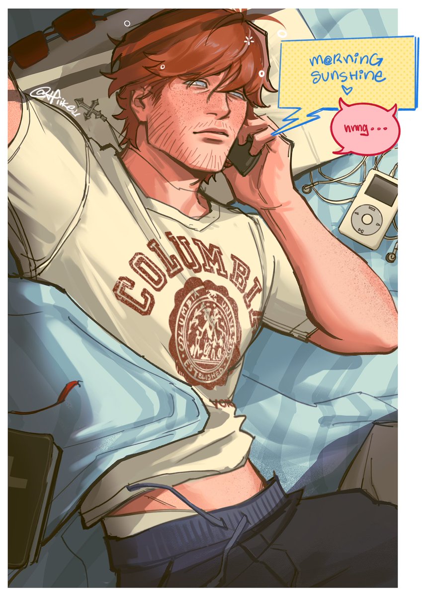 hiikeu's tweet photo. Saturday morning w Matt Murdock + Foggy #Daredevil https://t.co/KCgbvJ3SQf