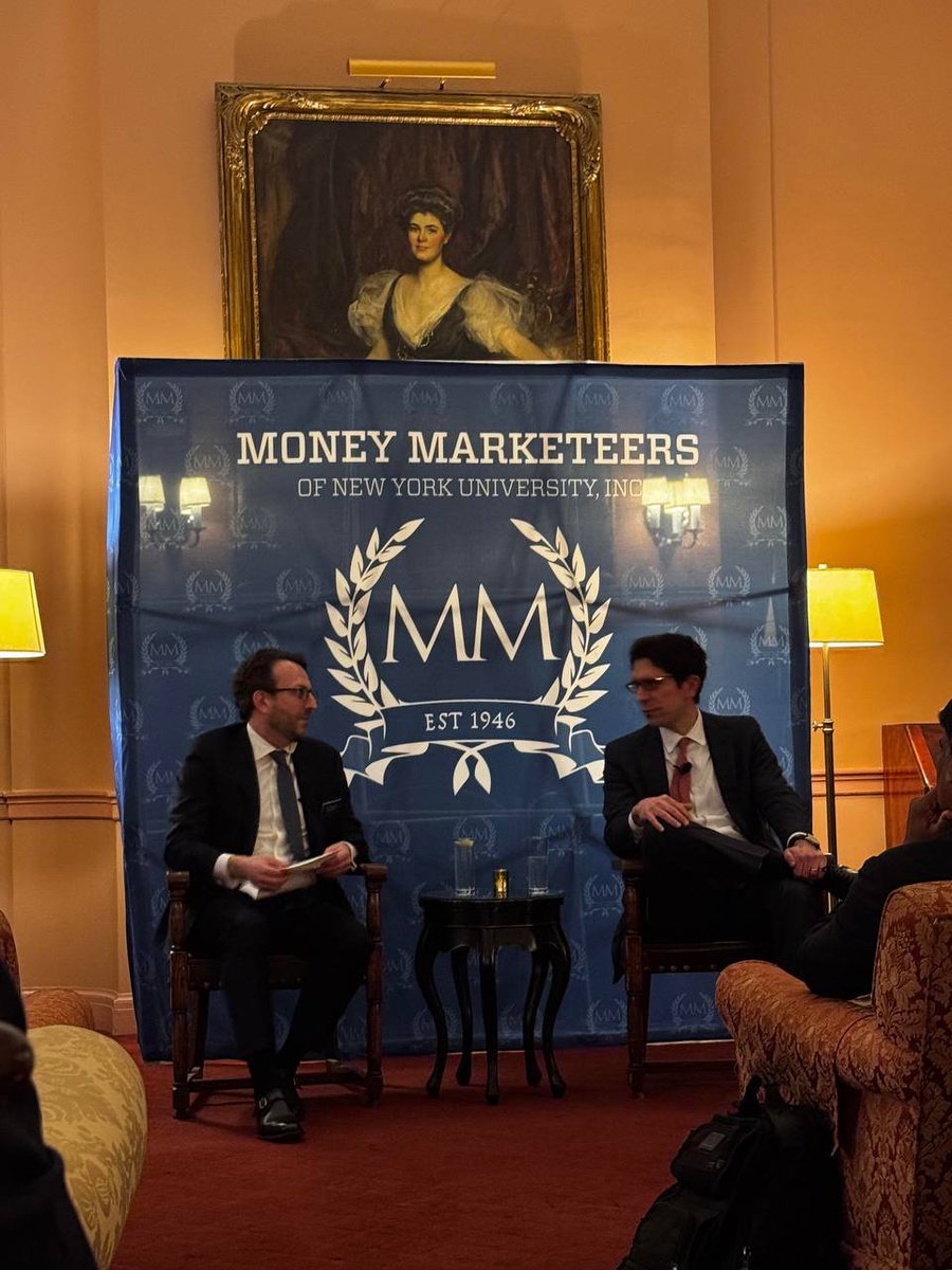 Aoce7788's tweet photo. It was a privilege to attend the reception hosted by the Money Marketeers of New York University and to hear Dr. Pierre Yared, Acting Chair of the White House Council of Economic Advisers, provide an in-depth analysis of the latest *Economic Report of the President*. https://t.co/JCUxn0Os5e