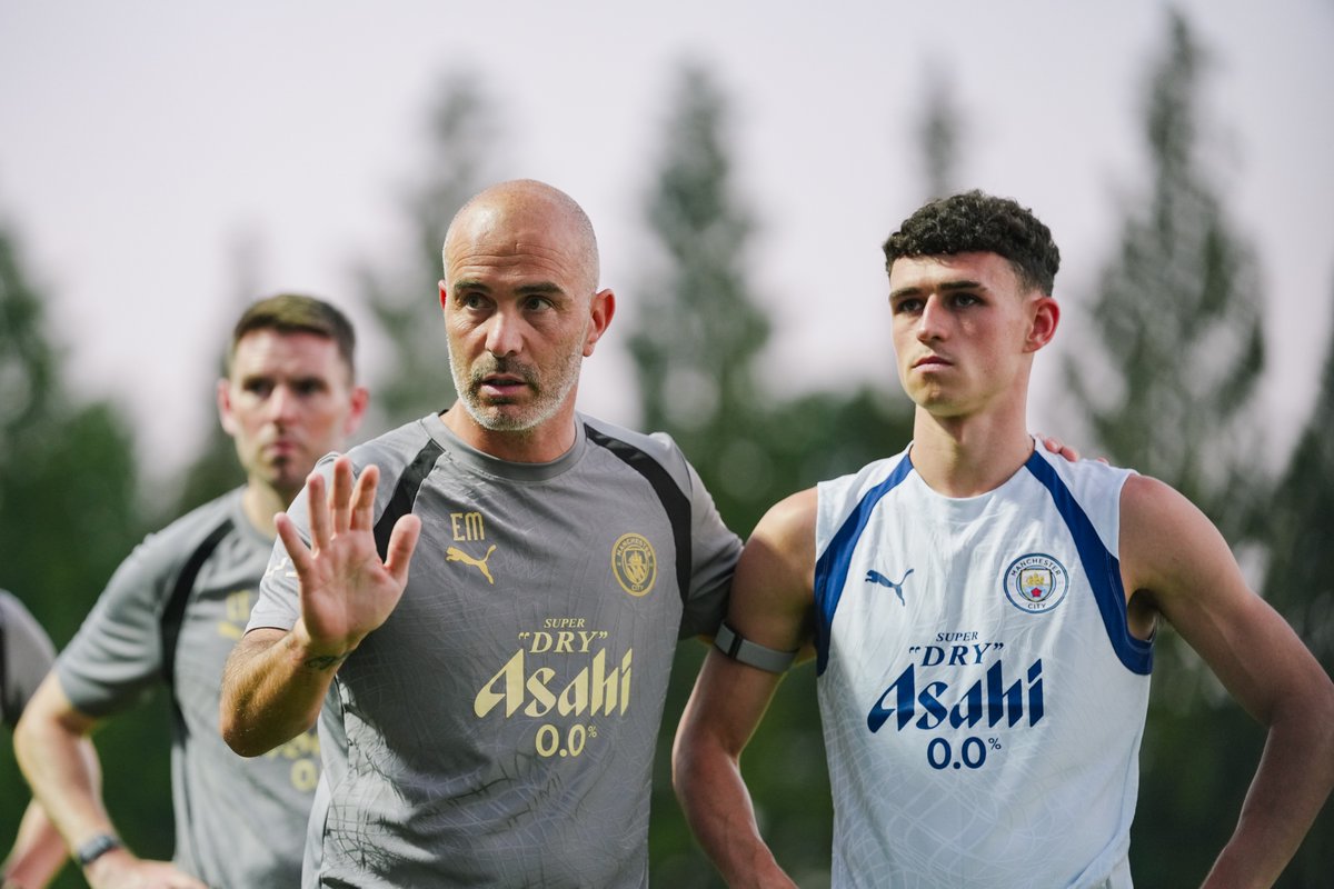 ManCity's tweet photo. Preparing for our final tour test 📶 https://t.co/XsJSpPxS83