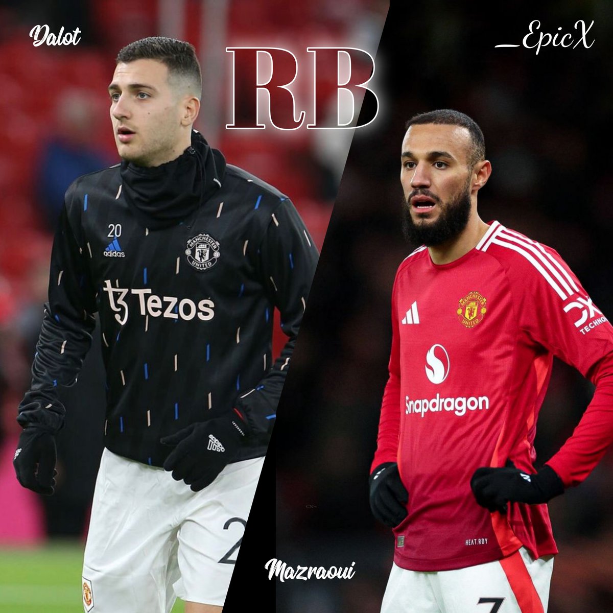 _utdfarm's tweet photo. Dalot or Mazaa at Right Back? https://t.co/94LatDfihP