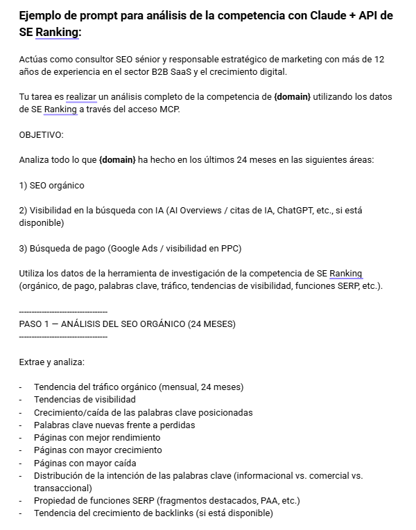 SERankingES's tweet photo. Te enseñamos a montarlo paso a paso: pautas, archivos de contexto y el prompt de análisis, para llegar antes a conclusiones de valor.

Guía completa 👇:
https://t.co/R6EYijmBd9 https://t.co/Fw7qpuXPNl