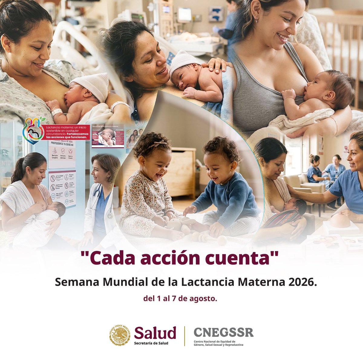 INPer_mx's tweet photo. ¡Cada acción cuenta!
Semana Mundial de la Lactancia Materna 2026
del 1 al 7 de agosto
#lactanciamaterna #lactancia #semanamundialdelalactanciamaterna #lactanciamaternaexclusiva #RedDeApoyo https://t.co/u1qTDc7pMK