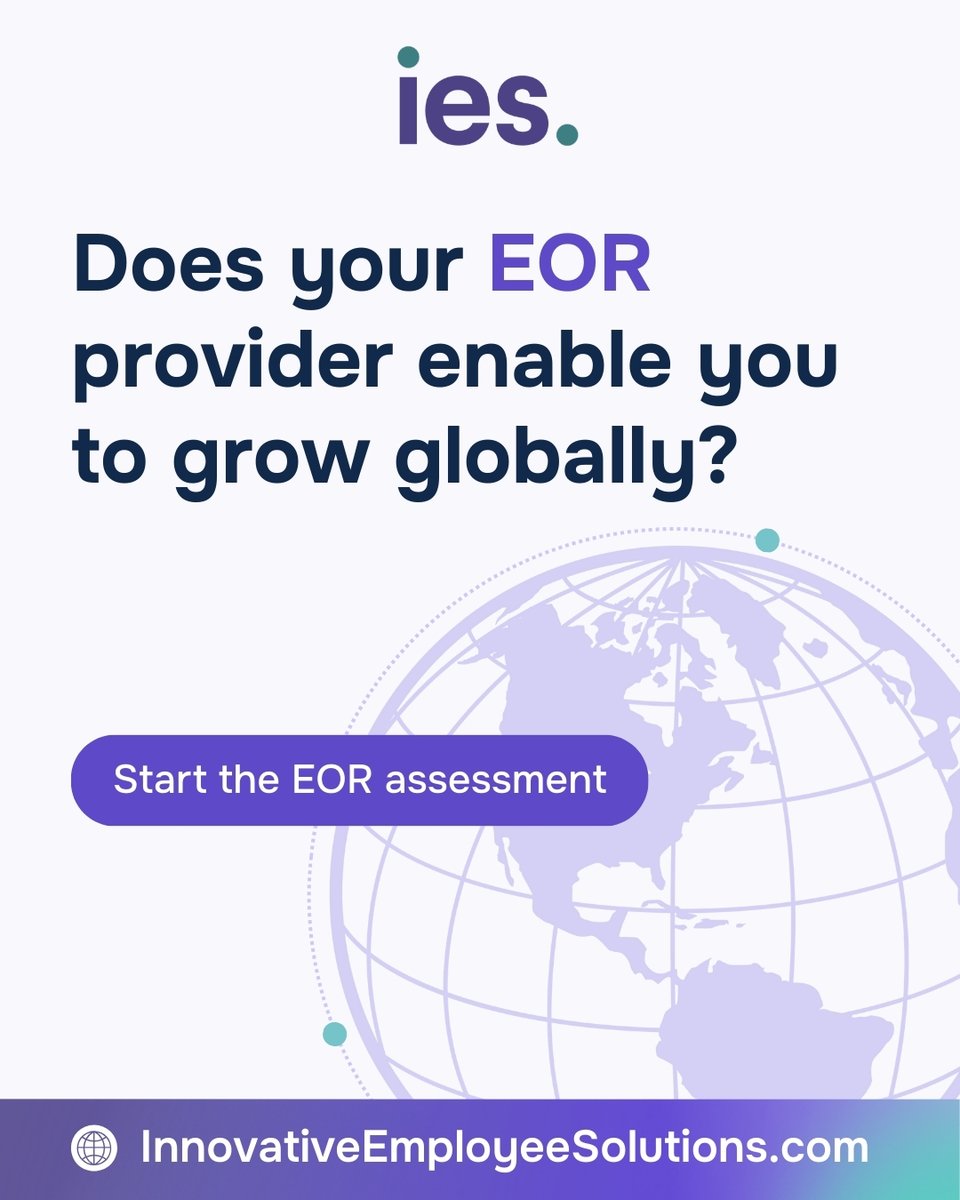 InnovativeES's tweet photo. 🌎 If you’re scaling globally, your #EOR should be strengthening your strategy not complicating it.
See how your provider measures up in minutes.
👉 Take the free EOR assessment: https://t.co/uAbWEMLFef
#IES #HR #GlobalWorkforce #GlobalHiring #ContingentWorkforce https://t.co/NPqk89I2rl