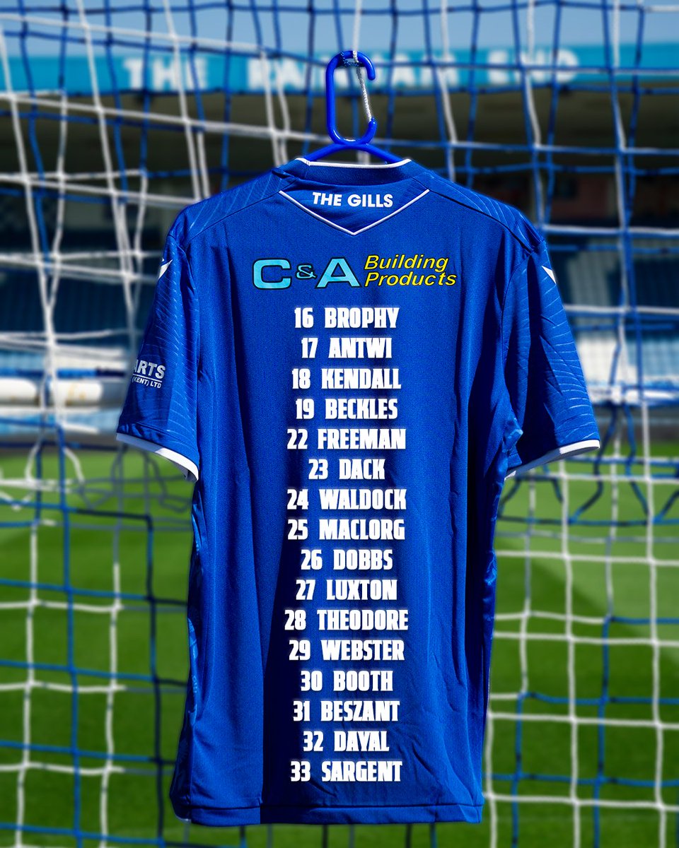 TheGillsFC's tweet photo. Our squad numbers for 2026/27 are confirmed 👊 

https://t.co/a2NairIknZ 

#ActuallyGills https://t.co/6GaV8kyzfI