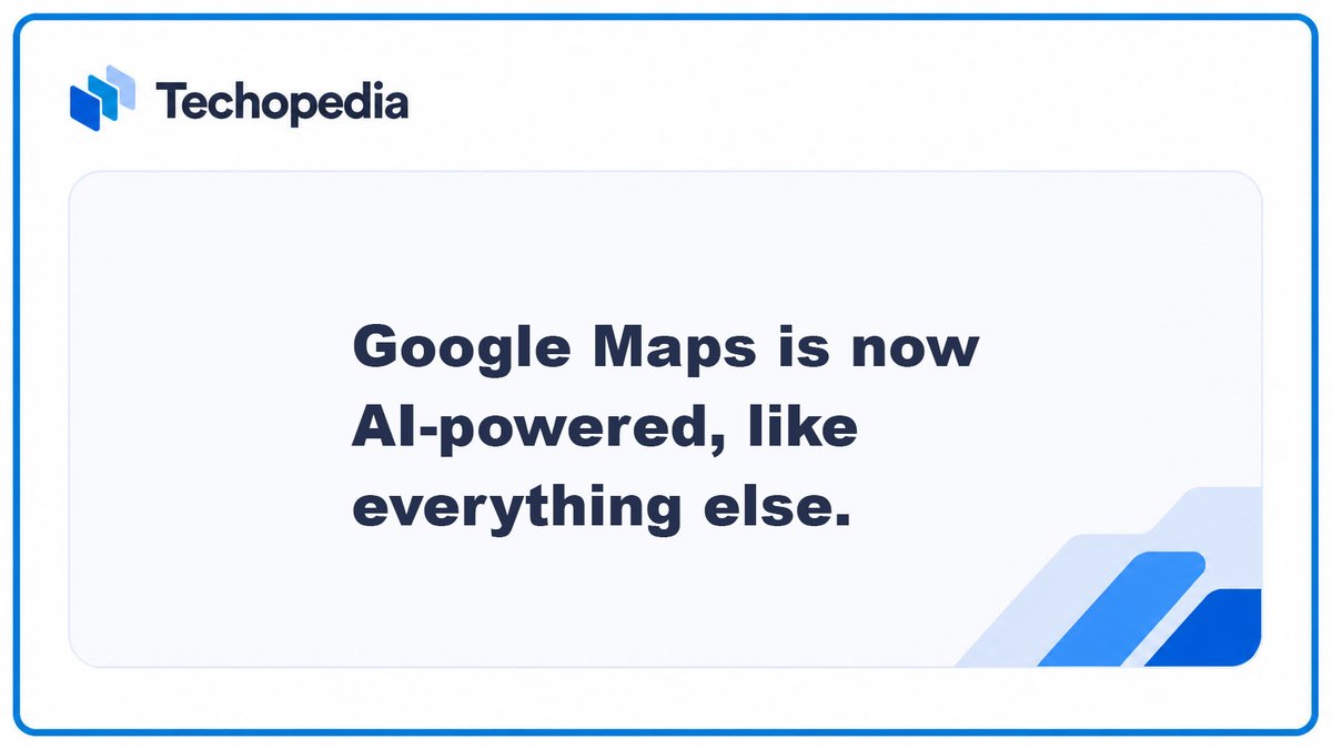 techopedia's tweet photo. https://t.co/qOLu7LteHu

Google has been gung-ho about adding AI to everything, so it should come as no surprise that this now includes Google Maps. You can now, for instance, ask the app not just to find a pizza parlor along your route, but to compare the prices for several, pull up a menu, and place an order on your behalf.