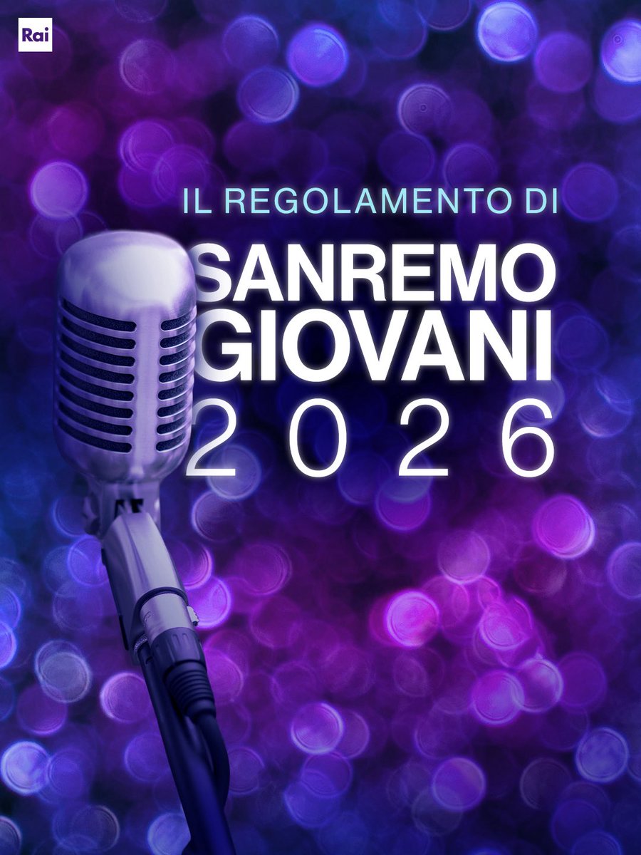 SanremoRai's tweet photo. Il regolamento di #SanremoGiovani 2026 è online: https://t.co/CGbizUHtDM

Iscrizioni aperte a partire dalle ore 16:00 del #17agosto

#Sanremo2027 https://t.co/oRsf5CzCMU