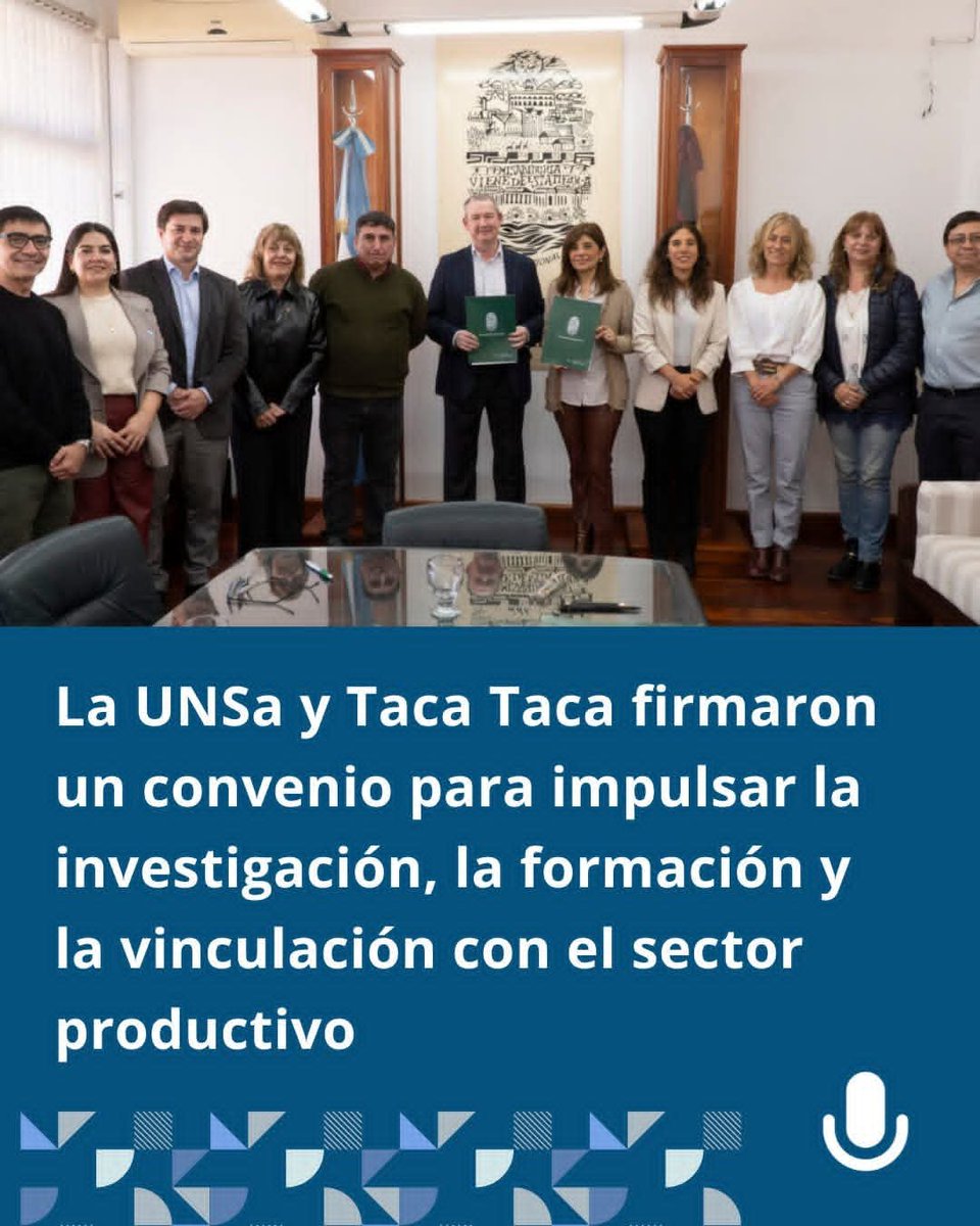 unsafm's tweet photo. 🤝🎓 La UNSa y Corriente Argentina S.A., titular del Proyecto Minero Taca Taca, firmaron un Convenio Marco de Cooperación para impulsar acciones conjuntas de investigación, docencia, extensión y transferencia de conocimientos. https://t.co/xVeKOhcMoX