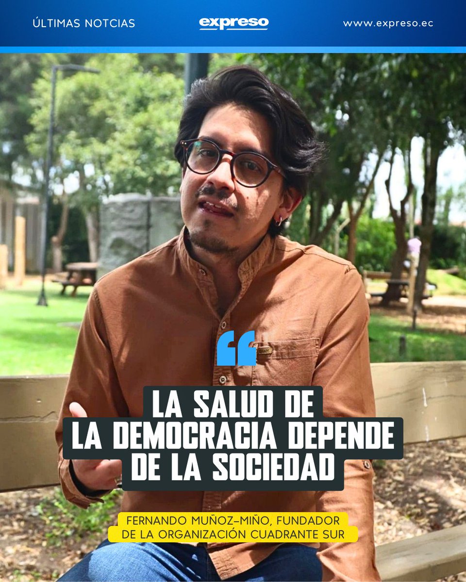 Expresoec's tweet photo. Fernando Muñoz-Miño advierte que el deterioro democrático no responde únicamente a las decisiones de los gobiernos, sino también a una ciudadanía que ha cedido espacios de participación.

La entrevista completa 👇
https://t.co/8aQZsYjeYm https://t.co/k2Hq9w59Kg