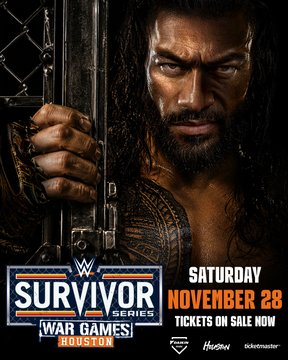 WelyTalks's tweet photo. BREAKING: Survivor Series is officially coming to Houston, Texas. 🔥
Tickets are now on sale. 🎟️
#SurvivorSeries https://t.co/XRuqOL4i0G