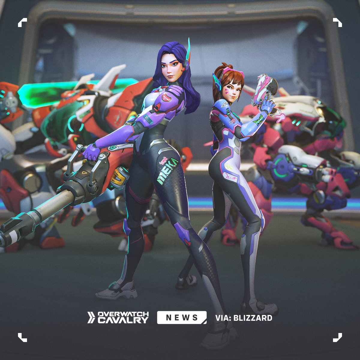 OWCavalry's tweet photo. Closer Look at D.Mon and D.⁠Va in #Overwatch 😈 https://t.co/WJyjHuIIxt