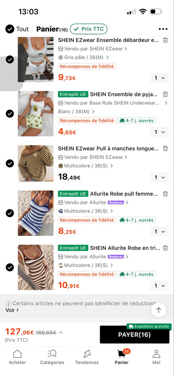 Mor1926's tweet photo. Qui me paye mon panier shein svppp 
Cherche quelqu’un de très généreux et honnête #jedemandetupaie #panier #generosite https://t.co/6AvkGwaLou