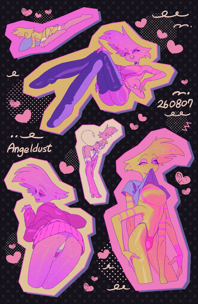 AAA_hella's tweet photo. #Angeldust #HazbinHotel 
그리다가 날짜가 바뀌다 https://t.co/whyf3jSdh4