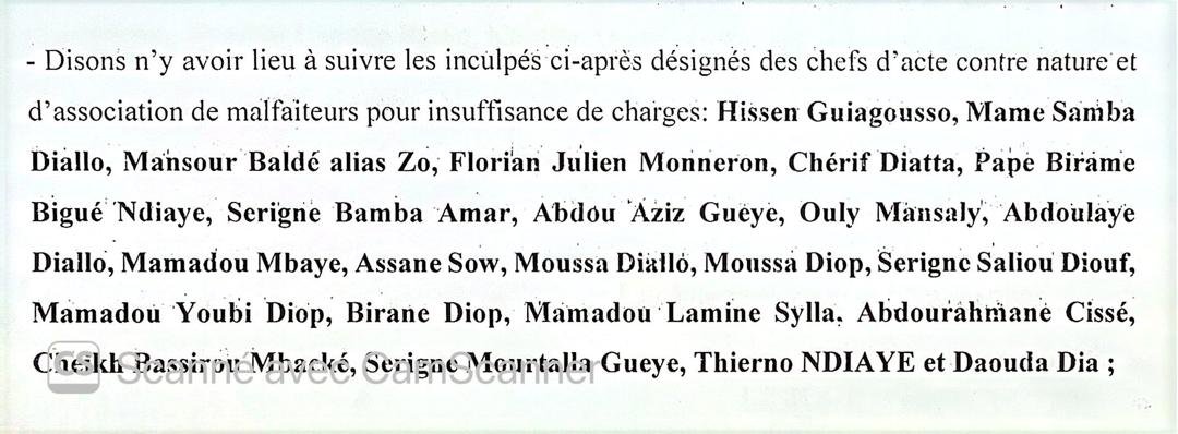 MadiambalD's tweet photo. Affaire Pape Cheikh Diallo et consorts. Voici la liste des personnes libérées par le Juge d'instruction pour insuffisance de charges. https://t.co/lam9Yo7YMS
