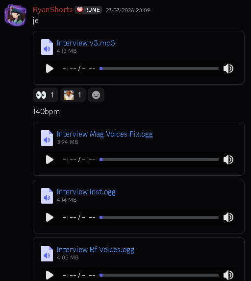 FnafShow198's tweet photo. 2/5
También hemos conseguido avanzar bastante en otras canciones y contenido del mod.
Entre ellas tenemos una nueva versión de "Interview" y una canción "Healed Smiles" basada en el AU #StreamingCritters. https://t.co/1Di3uHkcfn