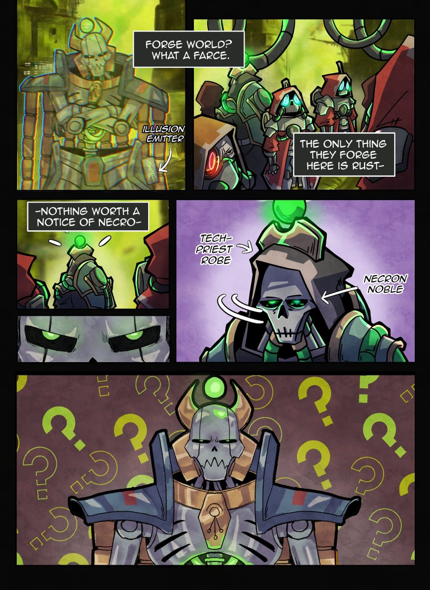 superfeyn's tweet photo. Collab comic with @PlagueD9585 's OC (Necron acting as a tech priest), thank you!
(1/2) https://t.co/F8O9wFPQVI