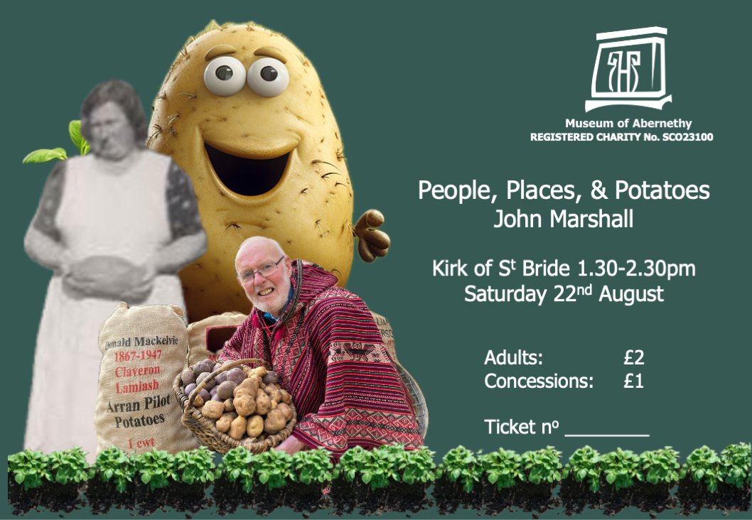 MuseumAbernethy's tweet photo. In case there's anyone left in the world who hasn't heard about #SPUDFEST! Get your tix for John's talk via our website (link in bio) or at Museum HQ if you prefer. We're looking forward to seeing you all on the 22nd! https://t.co/5GhG97O2UL