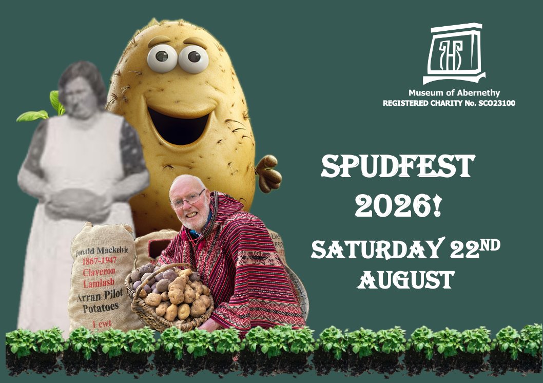 MuseumAbernethy's tweet photo. In case there's anyone left in the world who hasn't heard about #SPUDFEST! Get your tix for John's talk via our website (link in bio) or at Museum HQ if you prefer. We're looking forward to seeing you all on the 22nd! https://t.co/5GhG97O2UL