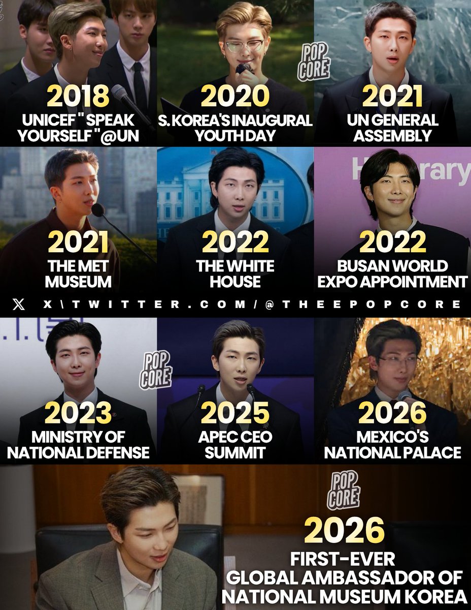 TheePopCore's tweet photo. Today is Professional Speakers Day!

— In honor of the occasion, here's Leader RM at Major Global and National Events. https://t.co/iCmoCb3Uv4