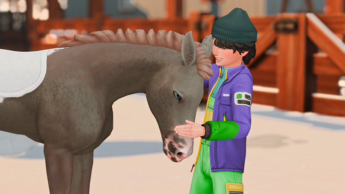 multisioff's tweet photo. Jason from my horse ranch lp got his own horse as a Winterfest gift 🥹
#TS4 https://t.co/H5gSWgn2i0