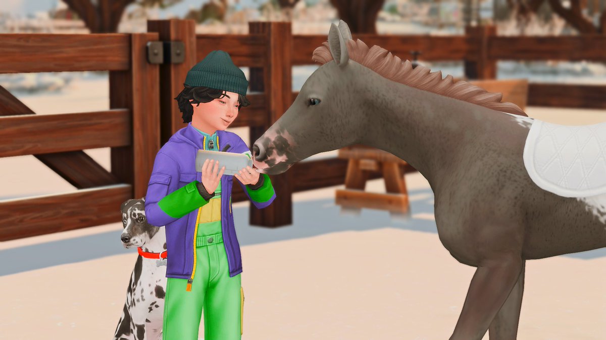 multisioff's tweet photo. Jason from my horse ranch lp got his own horse as a Winterfest gift 🥹
#TS4 https://t.co/H5gSWgn2i0