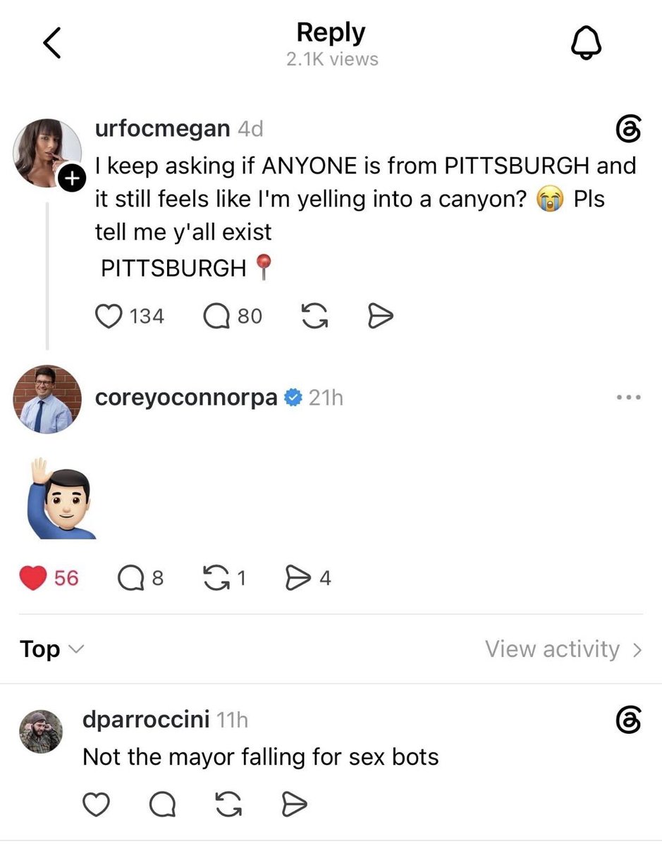 Tanishaevonne's tweet photo. I’m from Pittsburgh, where our horned up mayor is hot to go. https://t.co/BkrAOJ62mB