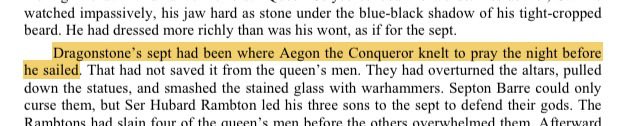 alphalicent's tweet photo. mind youuu this implies that the targaryens had converted to the faith at the very latest before aegon conquered westeros but possibly even before that https://t.co/BlceySgXbR