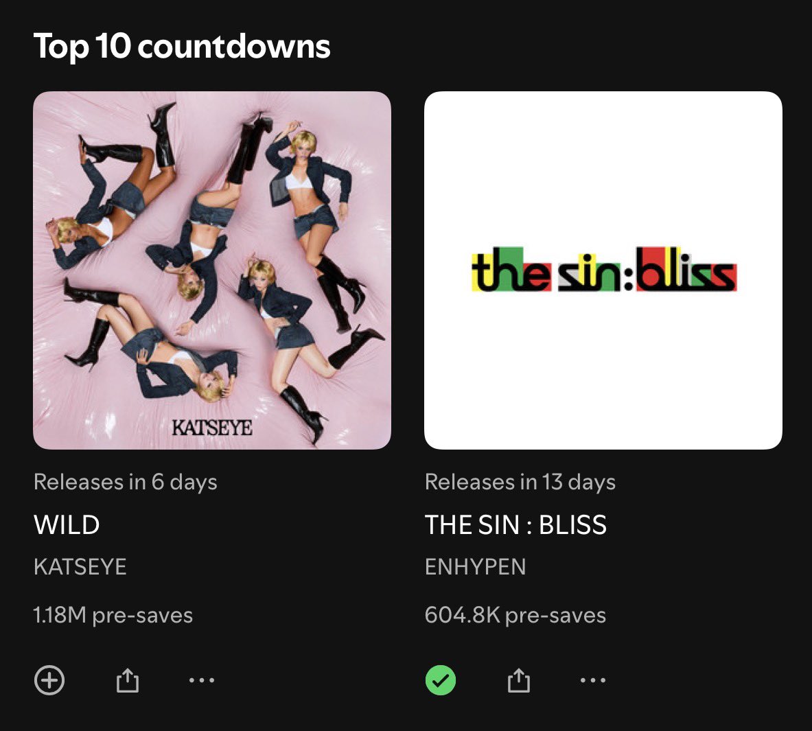 AsiaEnhypen's tweet photo. 📈 D-13 | THE SIN : BLISS

#2 ENHYPEN ‘THE SIN : BLISS’ (604,800 PRE-SAVES)

Gap from #1: 575,200 PRE-SAVES (they already reached 1.18 MILLION PRE-SAVES)

🚨PRE-SAVE NOW: https://t.co/2izmMvCgBc

PRE SAVE THE SIN: BLISS
#PRESAVE_THE_SIN_BLISS 
#BloodyParadise https://t.co/KCFs8OKo2m