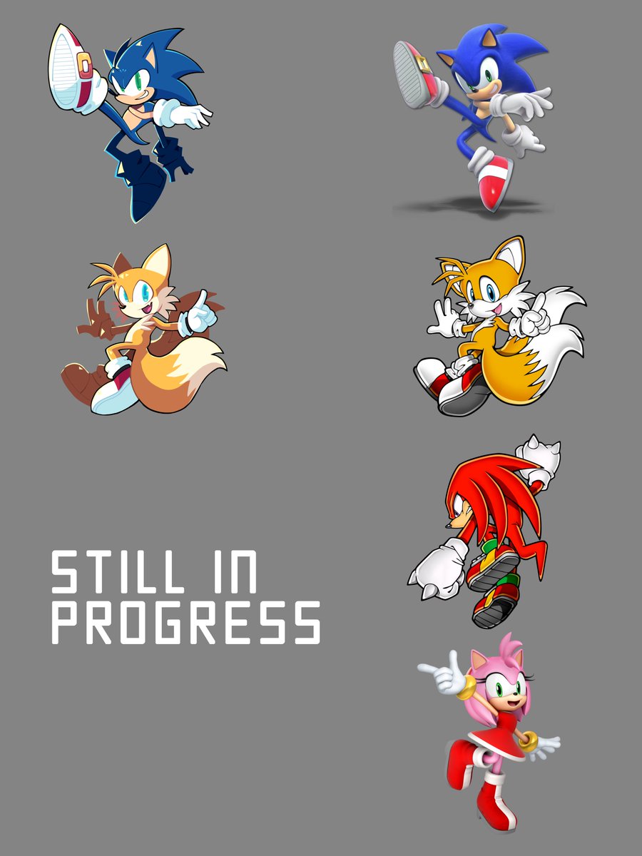 My current idea is to draw the entire Team Sonic using official renders ...