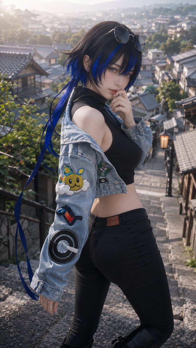xuan_lune's tweet photo. NTE / Daffodil
#AIイラスト #AIArt #AIGirl #Beauty #potrait #异环 #nevernesstoeverness #NTE #Daffodil #bathroom #cosplay #illustration #denim #jacket #leather #sunglass #Hethereau #milf #waifu #selfie #intimate #sweet #date #skin #POV #sexy #blue #shorthair https://t.co/Ojj6weGx80
