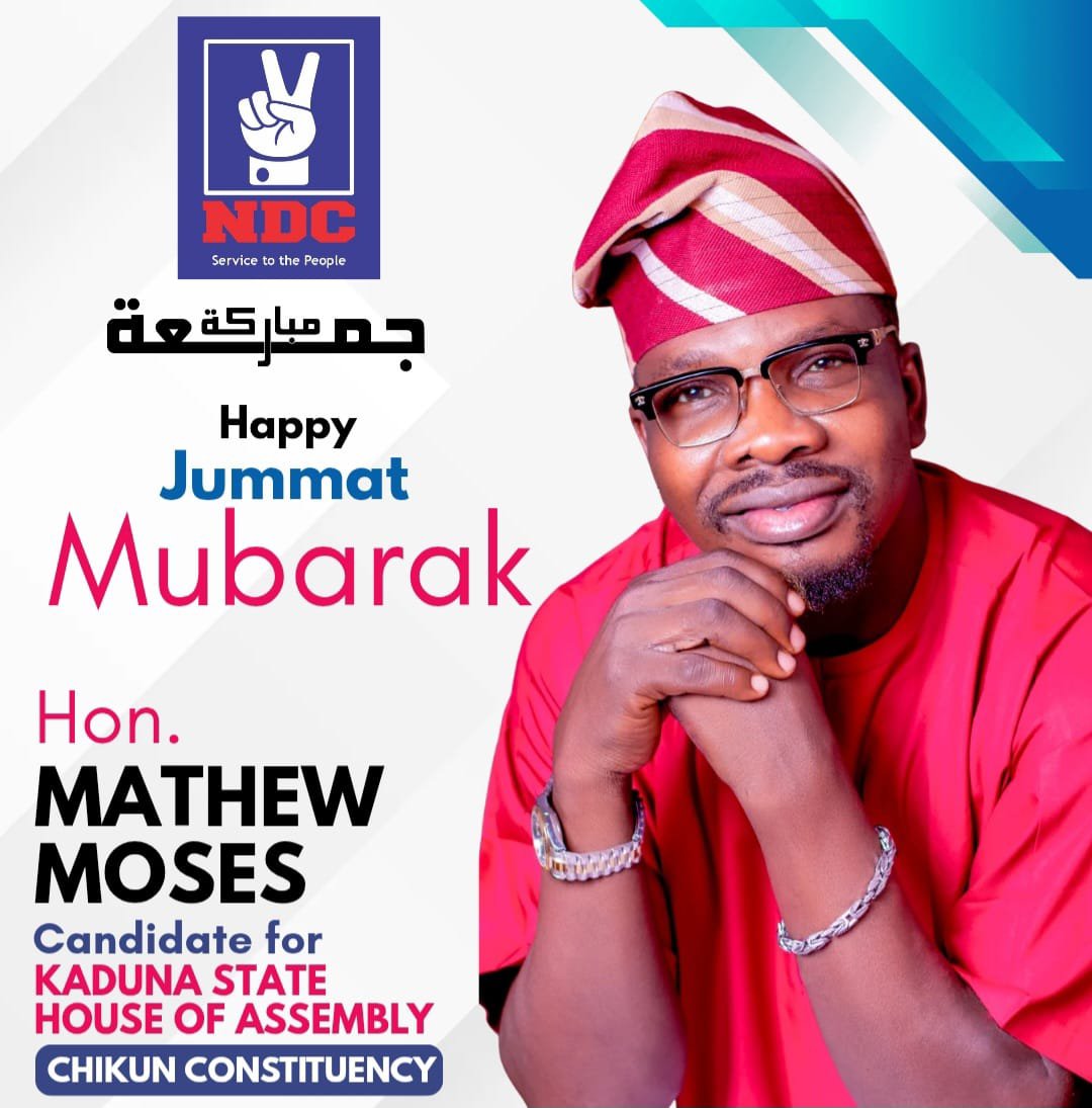 drmattfoundatio's tweet photo. JUMMAT MUBARAK

May the Almighty Allah take care of all your needs, fill your life with joy and contentment and relief from every burden

Hon. Matthew Moses
Candidate, Kaduna State House of Assembly
Chikun Constituency

Dr. Matt Na Our Own
#MathewMoses2027 #DrMattFoundation https://t.co/goaMYPCtOF