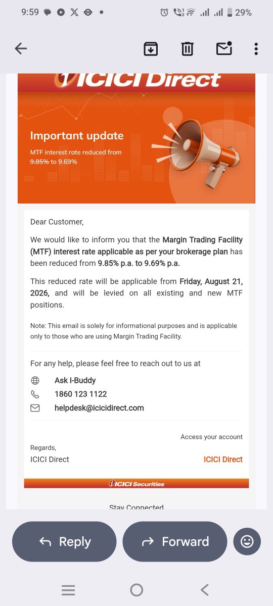 HariaRonak's tweet photo. @ICICI_Direct 
I opted for ur Premium Plan with the expectation of better pricing and benefits. Instead, my MTF interest rate has been revised twice, resulting in higher charges. This is unfair &amp; defeats the purpose of paying for a premium service. Kindly review and rectify this. https://t.co/oJo8LNwVpt
