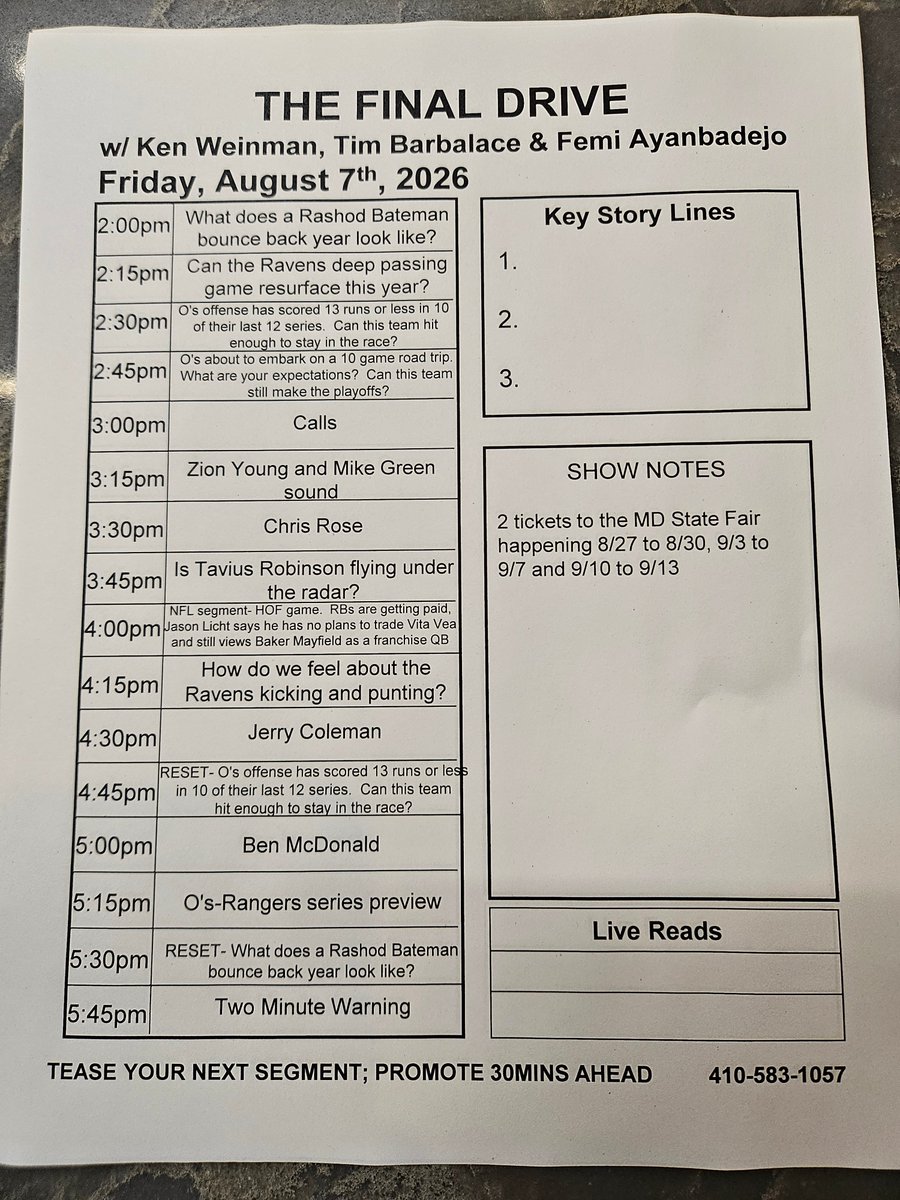 ThreeDeep1057's tweet photo. Finish your week with us!  What does a Rashod Bateman bounce back season look like?  Will the O's be able to score enough to be able to stay in the wild card hunt?  @ChrisRose at 3:30, @sportswcoleman at 4:30 and @realbenmcdonald at 5! https://t.co/nmCJ5dHfxG