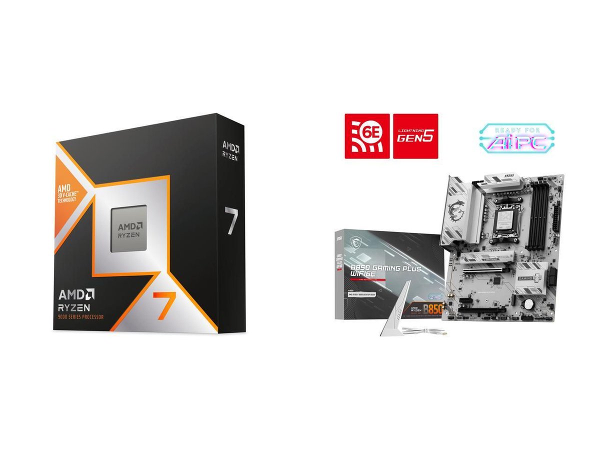 Wario64's tweet photo. CPU MB Combo - AMD Ryzen 7 9800X3D bundle with MSI B850 GAMING PLUS WIFI6E R + MSI MAG Coreliquid A13 240 Black - AIO is $458.99 on Newegg w/ code BTS22 https://t.co/Kw4SbUe4hH #ad 

AIO is added at checkout https://t.co/Y5yQoNApLm
