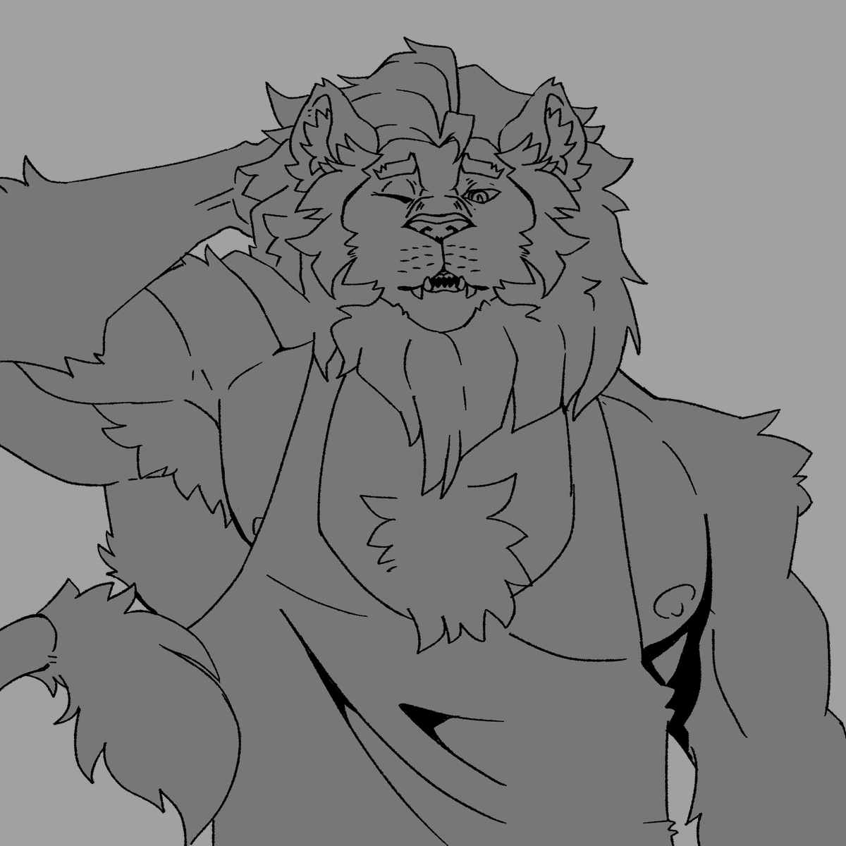CosmoSolis's tweet photo. Remaking my big boi fursona

#furry #fursona #baraartist #bara https://t.co/YwW07cL83s