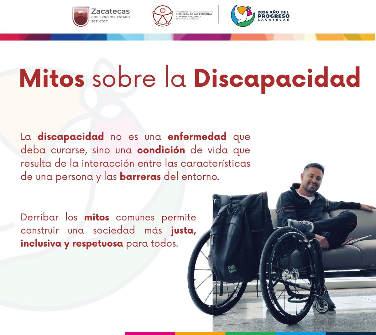 incluzac's tweet photo. 🔹| Mitos sobre la Discapacidad 💙🧠🦻
La discapacidad no es una enfermedad que deba curarse, sino una condición de vida que resulta de la interacción entre las características de una persona y las barreras del entorno.

#AñoDelProgreso https://t.co/Dtif2eXCIG