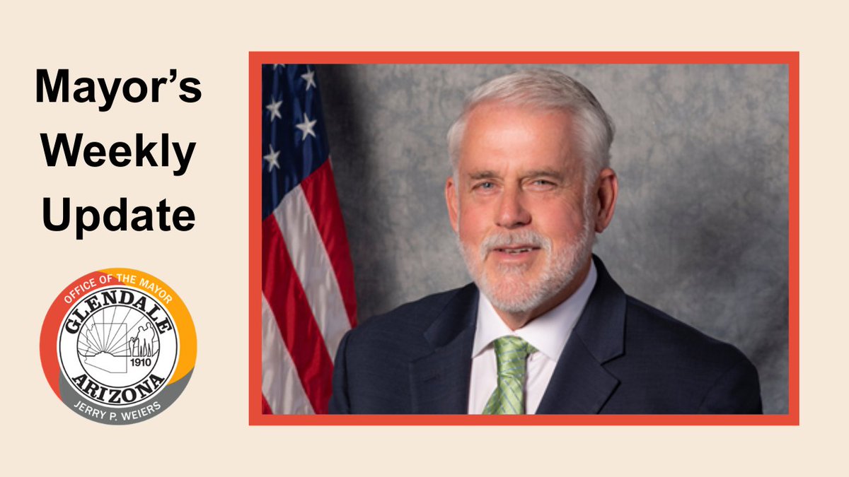 MayorWeiers's tweet photo. Exciting News: Major Events are Back in Glendale! This and more in my weekly newsletter: https://t.co/xDUE5ahDtg https://t.co/SH0olPIfUd