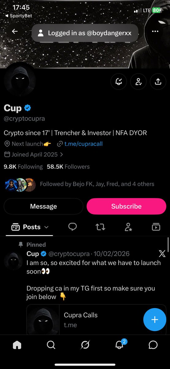 boydangerxx's tweet photo. @cryptocupra Done https://t.co/MH1KReuNIt