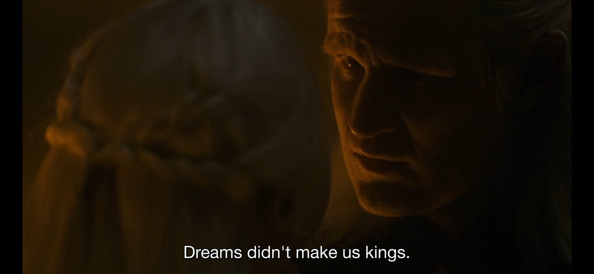 davielfc2's tweet photo. Dreams didn’t make us kings. Dragons did.”
The most honest line in the entire show.
Power doesn’t come from feelings.
It doesn’t come from stories.
It doesn’t come from “lived experience” or being the main character in your own head.
It comes from having the bigger dragon, the actual ability to enforce your will.
#Hotd