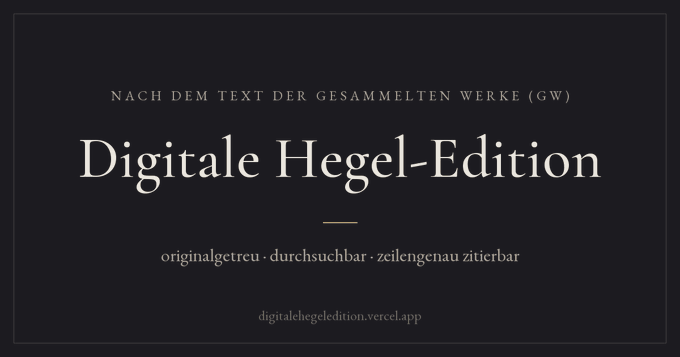 xgabegottliebx's tweet photo. Really cool project - a digital version of the modern edition of Hegel's collected works, though without the modern editorial apparatus, which is still copyright protected. Only the SoL is up, but you can see the planned contents. 👇 https://t.co/DWMHmjv3o9